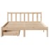 Estructura de cama sin colchón madera maciza de pino 120x190
