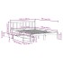 Estructura de cama sin colchón madera maciza de pino 120x190