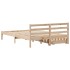 Estructura de cama sin colchón madera maciza de pino 140x190