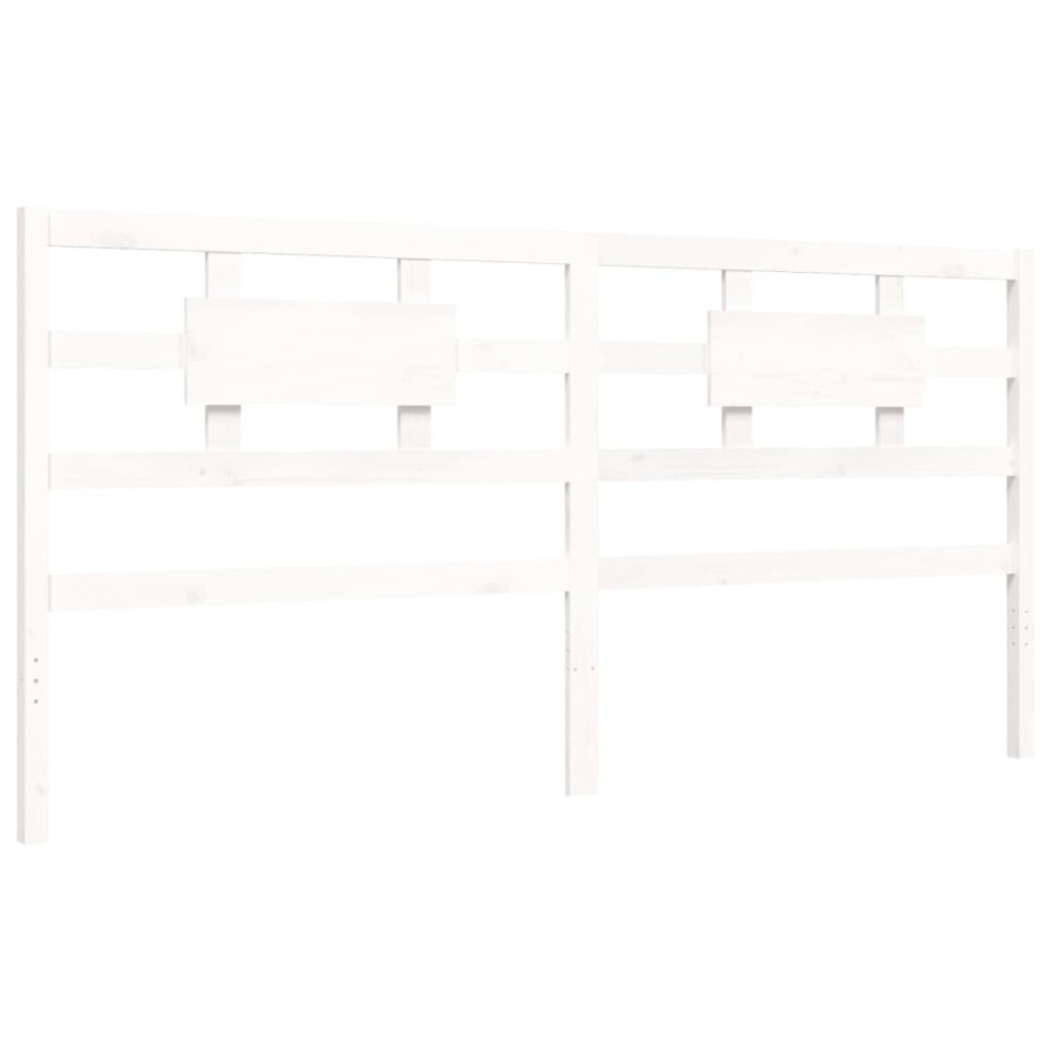 Estructura cama de matrimonio con cabecero madera maciza