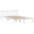 Estructura de cama sin colchón madera de pino blanca 140x190