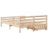 Estructura de cama sin colchón madera de pino maciza 120x200