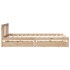 Estructura de cama sin colchón madera de pino maciza 120x200