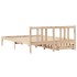 Estructura de cama sin colchón madera de pino maciza 120x200