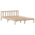 Estructura de cama sin colchón madera de pino blanca 140x200