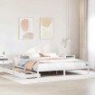 Cama sin colchón madera maciza de pino blanca 180x200 cm