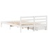 Estructura de cama sin colchón madera maciza de pino 160x200