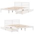 Estructura de cama sin colchón madera maciza de pino 160x200