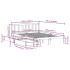 Estructura de cama sin colchón madera maciza de pino 160x200