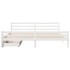 Cama sin colchón madera maciza de pino blanca 180x200