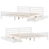 Cama sin colchón madera maciza de pino blanca 180x200
