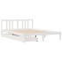 Estructura de cama sin colchón madera maciza de pino 160x200