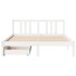 Estructura de cama sin colchón madera maciza de pino 160x200