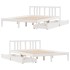 Estructura de cama sin colchón madera maciza de pino 160x200