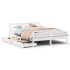 Estructura de cama sin colchón madera maciza de pino 160x200