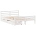 Estructura de cama sin colchón madera maciza de pino 160x200