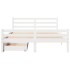 Estructura de cama sin colchón madera maciza de pino 160x200
