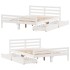 Estructura de cama sin colchón madera maciza de pino 160x200