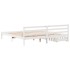 Cama sin colchón madera maciza de pino blanca 180x200