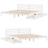 Cama sin colchón madera maciza de pino blanca 180x200