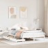 Estructura de cama sin colchón madera de pino blanca 140x190