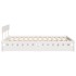 Estructura de cama sin colchón madera de pino blanca 140x190