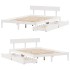 Estructura de cama sin colchón madera de pino blanca 140x190