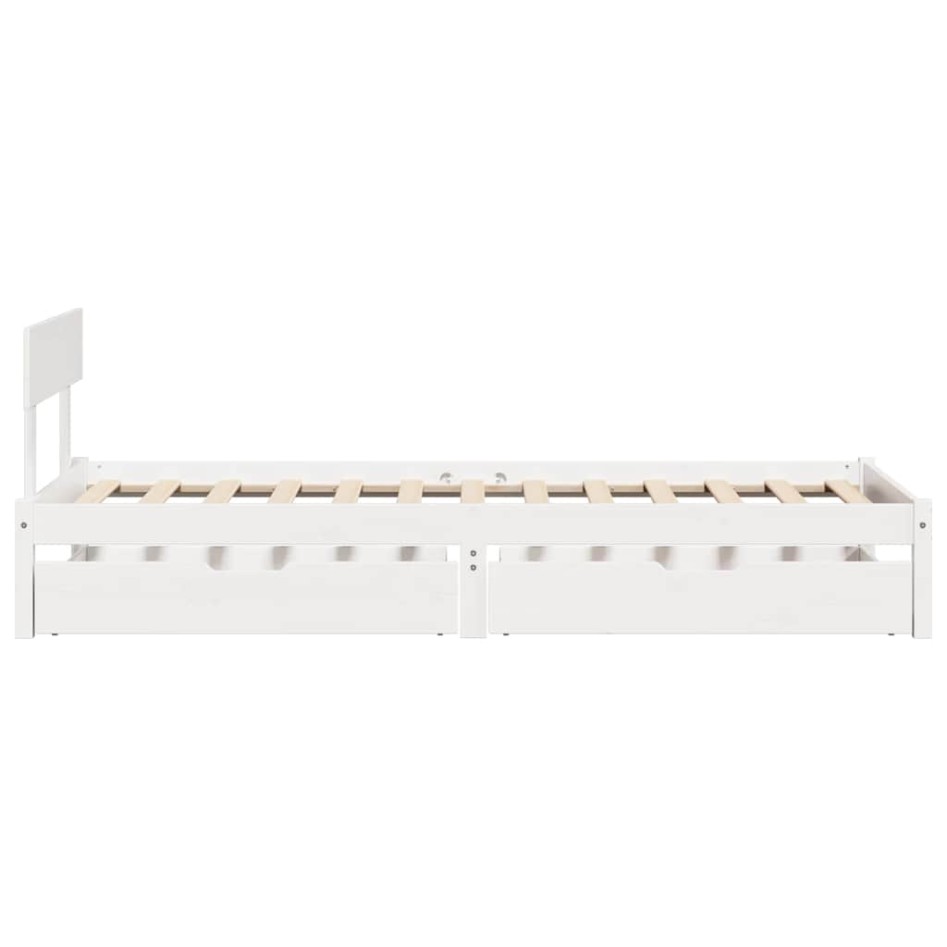 Estructura cama sin colchón madera maciza pino blanca