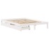 Estructura de cama con cajones madera de pino blanca 160x200