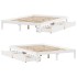 Estructura de cama con cajones madera de pino blanca