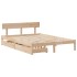 Estructura de cama sin colchón madera maciza de pino 160x200