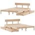 Estructura de cama sin colchón madera maciza de pino 160x200