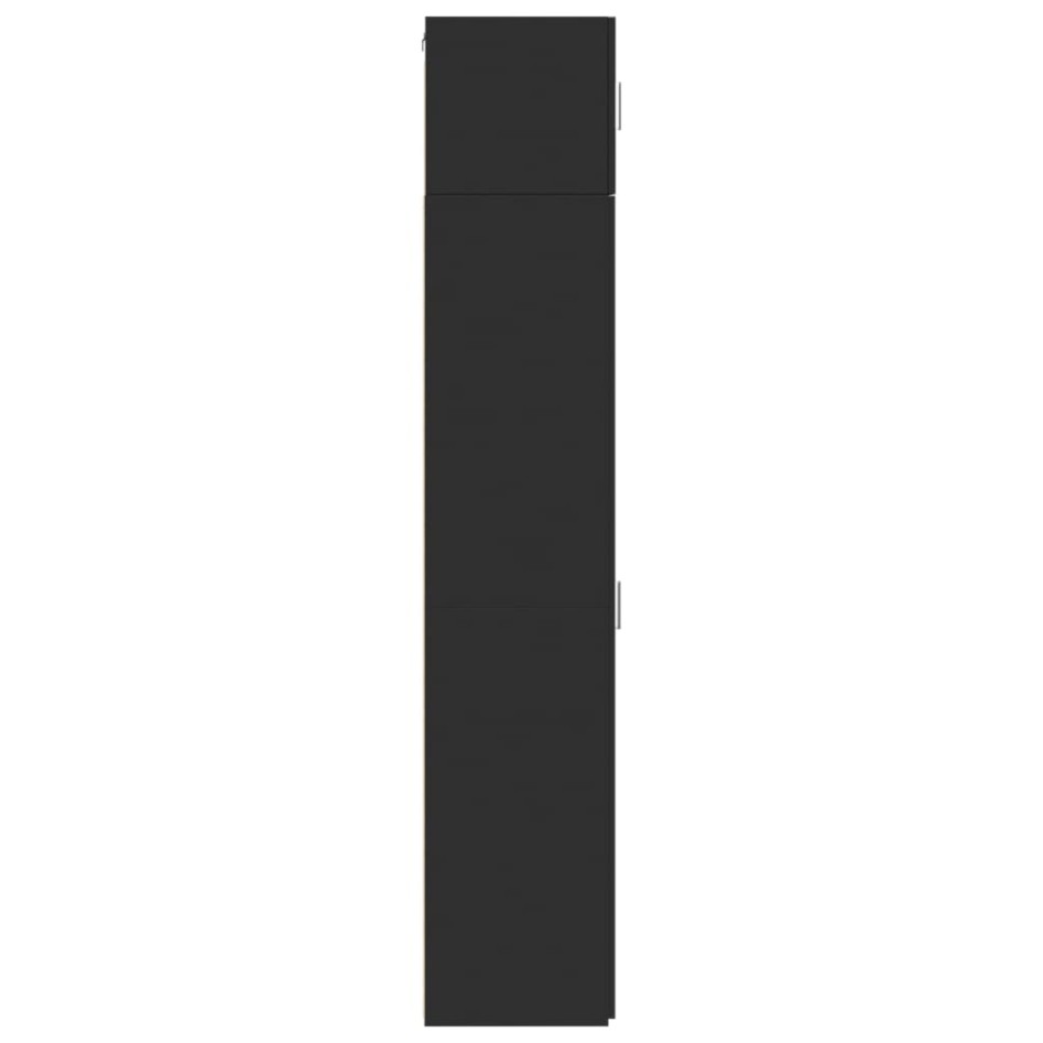 Armario estrecho madera de ingeniería negro 40x42,5x225