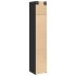 Armario estrecho madera de ingeniería negro 40x42,5x225