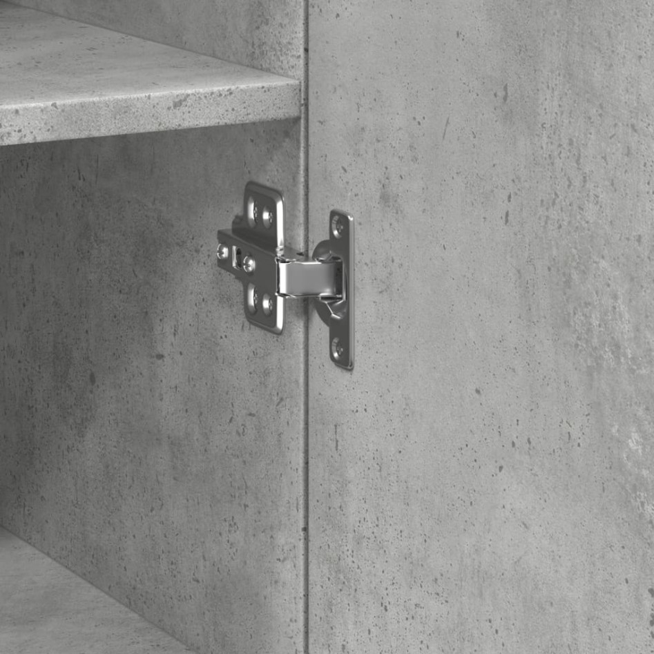 Armario estrecho madera ingeniería gris hormigón 40x42,5x225