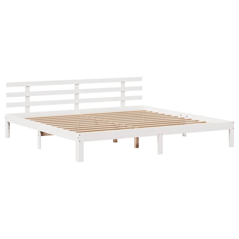 Estructura de cama cajones madera maciza pino blanco 180x200