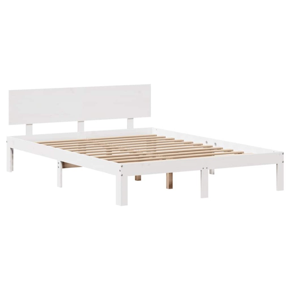 Estructura de cama con cajones madera de pino blanca
