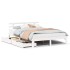 Estructura de cama con cajones madera de pino blanca 160x200