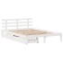 Estructura de cama con cajones madera de pino blanca 160x200