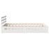 Estructura de cama con cajones madera de pino blanca 160x200