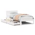 Estructura cama con cajones madera maciza pino blanco 90x200