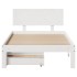 Estructura cama con cajones madera maciza pino blanco 90x200