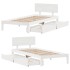 Estructura cama con cajones madera maciza pino blanco 90x200