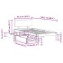 Estructura cama con cajones madera maciza pino blanco 90x200