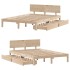 Estructura de cama con cajones madera maciza pino 120x190