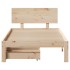 Estructura de cama con cajones madera maciza pino 90x190