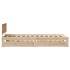 Estructura de cama con cajones madera maciza pino 90x190
