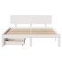 Estructura de cama con cajones madera de pino blanca 140x200