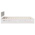 Estructura de cama con cajones madera de pino blanca 140x200