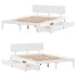 Estructura de cama con cajones madera de pino blanca 140x200